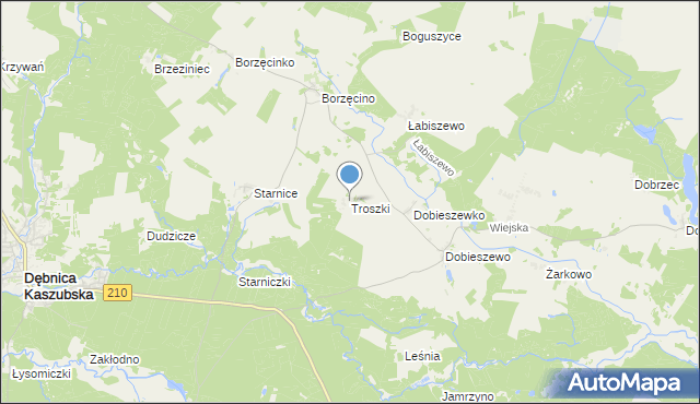 mapa Troszki, Troszki na mapie Targeo